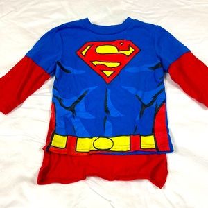 Superman long sleeve shirt with detachable cape 18 months